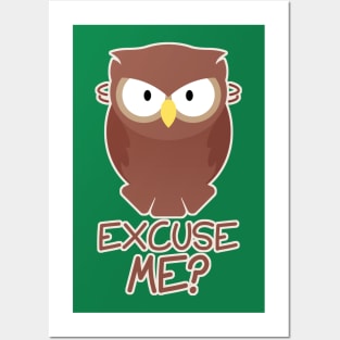 Owl - Excuse Me? Posters and Art